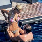 Fourth pic of Michelle Hunziker shows her round ass on the yacht