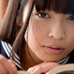 Fourth pic of Yuuri Shiina Asian in school uniform is so cute while walking