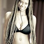 Second pic of Monique FTV - Big breasted ebony bitch Monique FTV takes off her black lingerie and shows her rack.