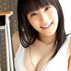 Second pic of Yuri Hamada Asian in long socks and heels shows big jugs in bra