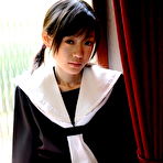 Fourth pic of Aroused Japanese teen Aoba Itou shows pussy