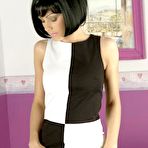 First pic of Natasha Marley Black Wig Big Tits And Black Stockings