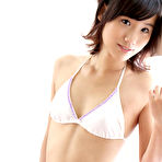 First pic of Yuzuki Hashimoto Asian with hot body in bath suit offers flowers