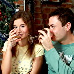 First pic of Sex Previews - Teen brunette Vicca drinking and having anal sex for Christmas