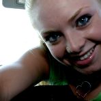 Fourth pic of Petite blonde Skye Model is out having fun in a tight top and jeans