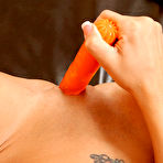 Fourth pic of Brandy Blair - Busty blonde chick Brandy Blair slowly strips her clothes and toys her shaved cunt.