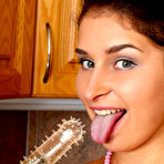 First pic of Brunette housewife Milena Mae is finished with her chores so it's time for toys & masturbation.