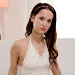 First pic of X Angels - Brunette gal sucks fat cock and invites it to her snatch