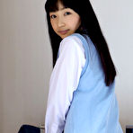 Fourth pic of Kotone Moriyama Asian in uniform bends and shows ass on street