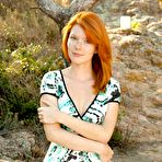 First pic of Incredible redhead Mia Sollis displays her stunning figure outdoors on the beach after stripping.