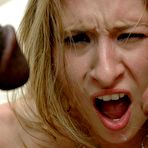 Fourth pic of Blonde sucks two huge black schlongs