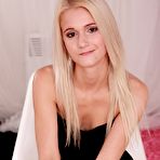 First pic of Tiny Breasted Ashley Love Rubs Her Small Shaved Pussy