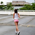 Second pic of Amateur teen hottie Brooke Skye running topless outside
