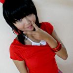 First pic of Febe is a sexy dirty devil schoolgirl showing her pussy in public