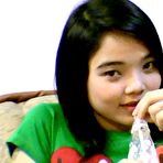 First pic of Perky tit little babe named Aon sucks and fucks a white guy