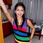 First pic of Cheating dark-skinned beauty strips naked for tourist camera