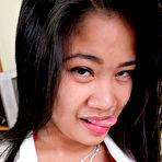 First pic of Big-tittied Asian with puffy nipples loves riding white cock