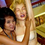 Third pic of Hot Asian teen named Meow shows her goods in public