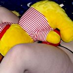 Fourth pic of Hardcore Fatties - Young Fat Blonde Posing With A Bear