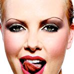 Third pic of Charlize Theron sexy posing scans from magazines