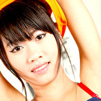 Third pic of Hairy pussied Thai teen slut strips naked to show off