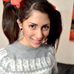 First pic of College chick Flora has dangerous puffy nipples under her sweater.
