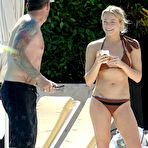 Second pic of Leann Rimes sexy in bikini poolside