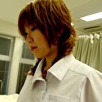 First pic of Brown-haired nurse Erika Aizawa showing asian charm
