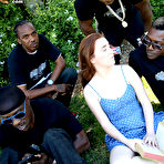 First pic of Jessie Parker in an interracial anal gangbang