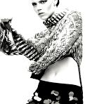 Third pic of Freja Beha fully nude black-&-white scans