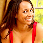 Second pic of Emilia Sayers Sexy Ebony British Model Slides Off Silk Dress