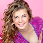 First pic of Cute Girl With Curly Hair Shows Shaved Pussy