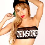 Fourth pic of Ebony In White Shorts