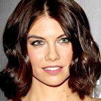 Second pic of Lauren Cohan sexy cleavage at amfAR