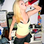 First pic of Real amateur girlfriends having sexBlonde coed teen strips off indoors and posing for the camera