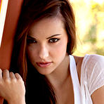 First pic of Elizabeth Marxs Naturally Busty Brunette Soaks Sheer Lingerie