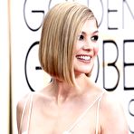 Third pic of Rosamund Pike sexy at Golden Globe Awards