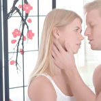 First pic of Lovely blonde gal enjoys passionate sex with her partner