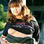 Fourth pic of Hot overweight schoolgirl gets all naked alfresco