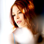 First pic of Bree Daniels Sleek Sexy Redhead Steps Out of Long Blue Dress