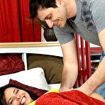 First pic of Horny Brunette Cutie Blows A Dick And Gets Brutally Fucked For Mouthful Cum