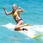 Fourth pic of Bonnie Sveen sexy surfing at Bondi beach