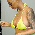 First pic of Amber Rose in yellow see through bikini