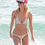 Third pic of Martha Hunt sexy in bikini on a beach