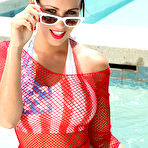 First pic of Holly Peers Drops Red, White, and Blue to Reveal Huge Boobs