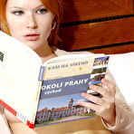 Second pic of Mia Sollis Sexy Redhead Reads Half Naked Before Bedtime