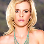 Fourth pic of Catie Parker Displays Soft Slender Curves in Blue Lingerie