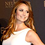 First pic of Stacy Keibler in short white dress, shows legs