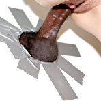 Fourth pic of Hot teen Alexia Gold fucks a black cock through a gloryhole