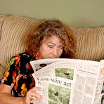 First pic of Chubby Loving - Mature Plumper Shows Pussy On Couch